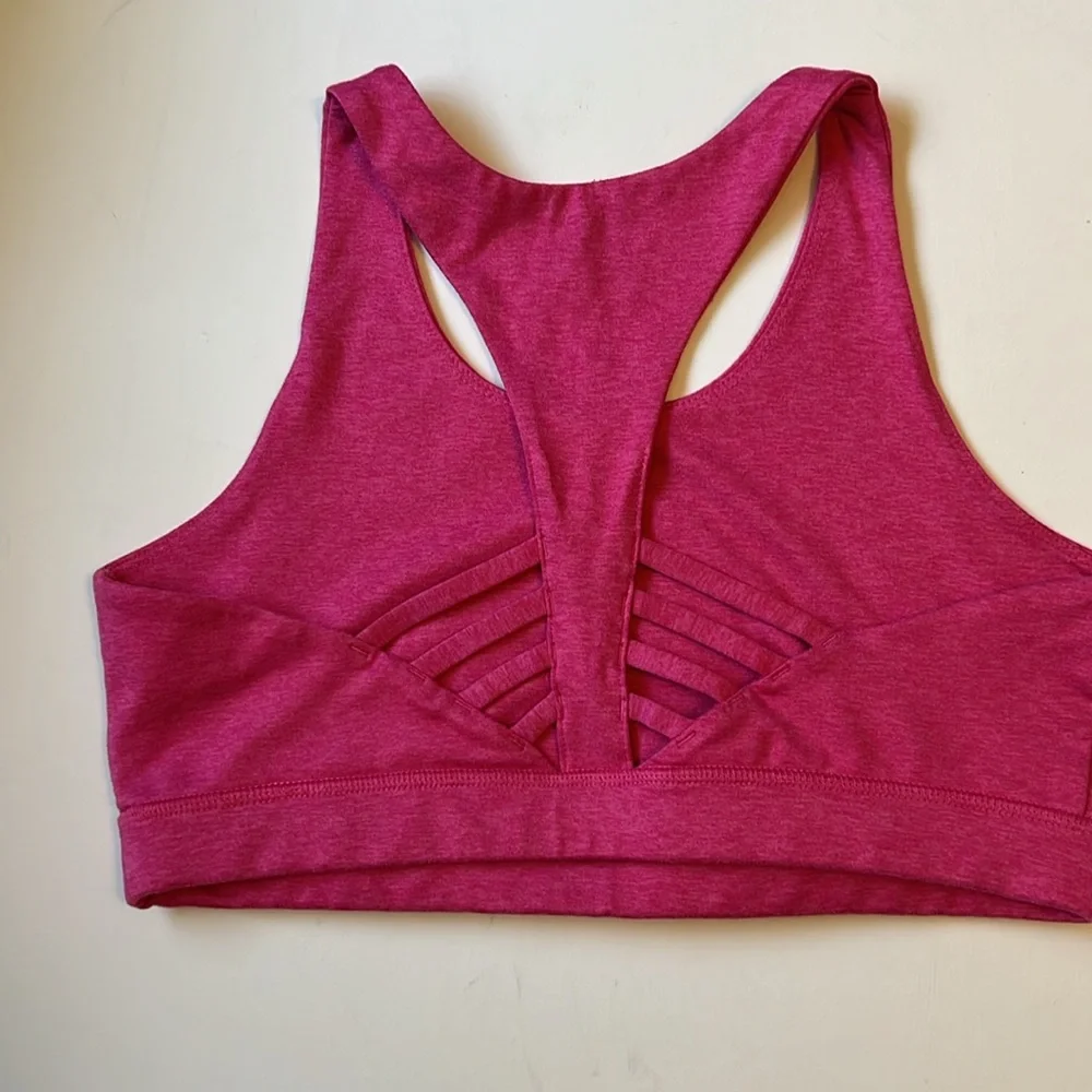 Peloton Fuchsia Racerback Sports Bra - Picture 3 of 4